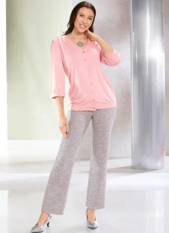 Online BADER Shirtbluse mit durchgehender Knopfleiste in 2 Farben ROSÉ