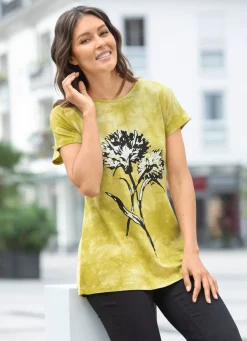 Outlet BADER Shirt in Batik-Optik in 2 Farben KIWI BATIK