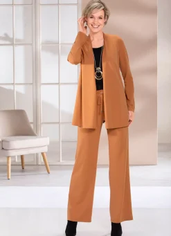 Discount KLAUS MODELLE MADE IN GERMANY Shirtjacke in verschlussloser Form in 4 Farben CAMEL