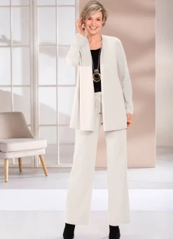 Discount KLAUS MODELLE MADE IN GERMANY Shirtjacke in verschlussloser Form in 4 Farben BEIGE