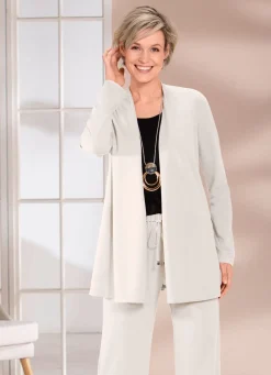 Discount KLAUS MODELLE MADE IN GERMANY Shirtjacke in verschlussloser Form in 4 Farben BEIGE