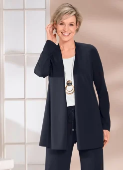 Discount KLAUS MODELLE MADE IN GERMANY Shirtjacke in verschlussloser Form in 4 Farben MARINE