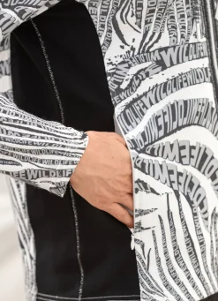 Discount BADER Shirtjacke mit praktischen Reißverschlusstaschen SCHWARZ-WEISS-GRAU