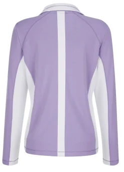 Outlet BADER Shirtjacke mit praktischen Taschen LILA-WEISS