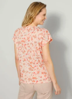 BADER Shirt mit dekorativem Zierband PFIRSICH-APRICOT