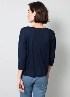 New BADER Shirt mit 3/4-langen Ärmeln RAUCHBLAU-EISBLAU