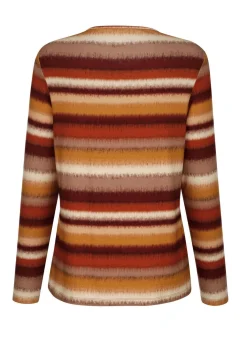 New BADER Shirt mit modischem Ringeldessin TERRAKOTTA-OCKER-NATUR