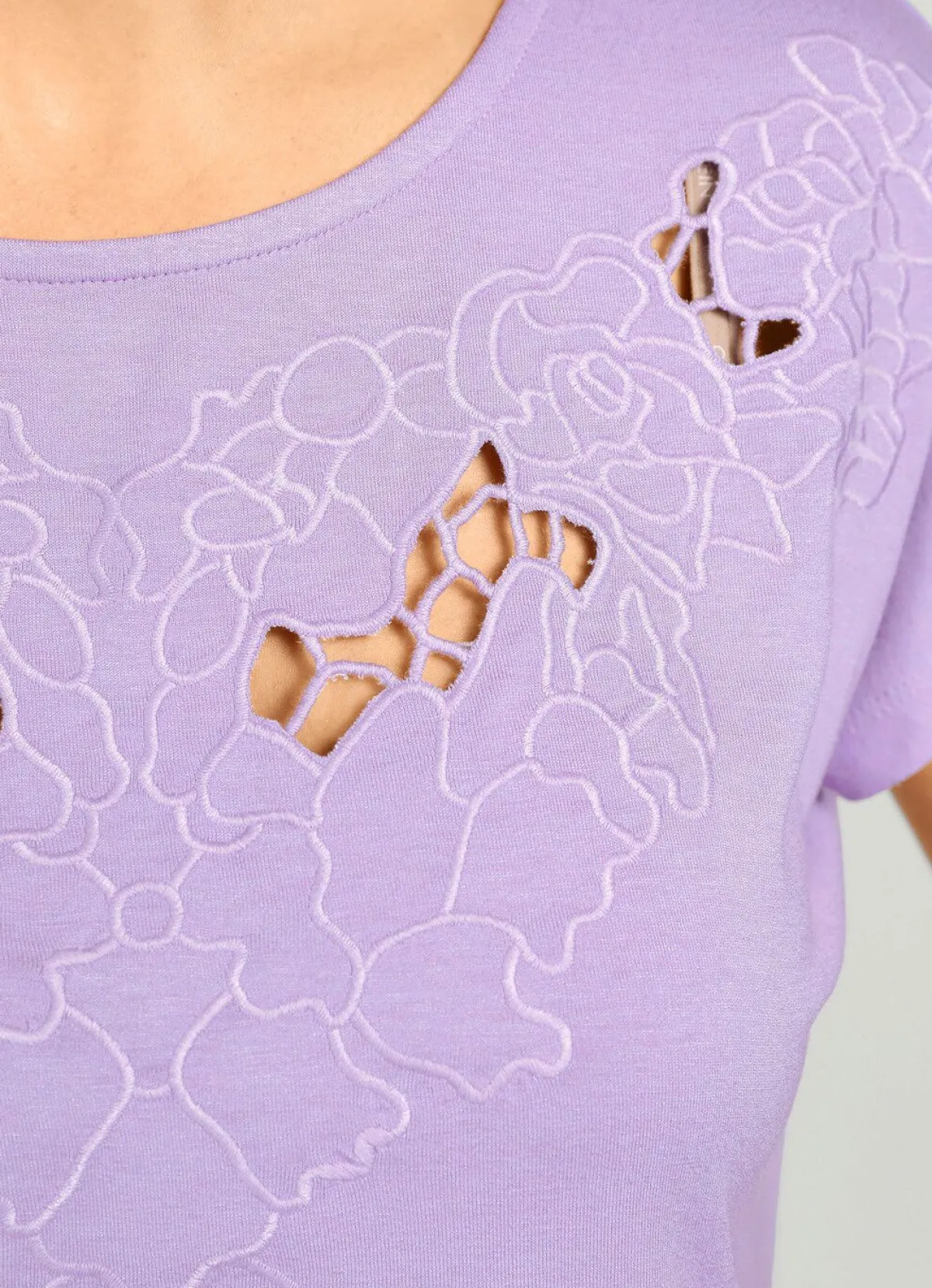 Discount BADER Shirt mit modischen Cut-Outs FLIEDER