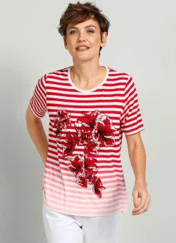 Sale BADER Shirt mit platziertem Druckmotiv ROT-SCHWARZ-WEISS