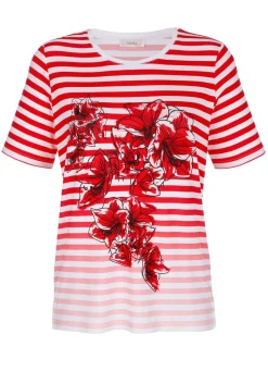 Sale BADER Shirt mit platziertem Druckmotiv ROT-SCHWARZ-WEISS
