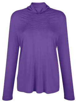 Sale BADER Shirt mit Raffungen in 5 Farben VIOLETT