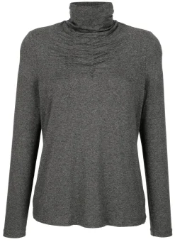 Discount BADER Shirt mit Raffungen in 5 Farben ANTHRAZIT