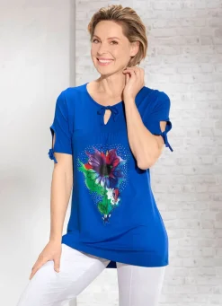 Online BADER Shirt mit V-Schlitz ROYALBLAU