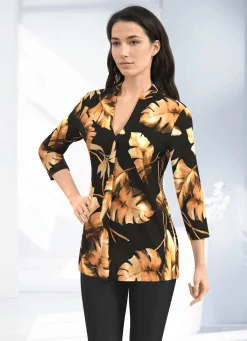 Discount KLAUS MODELLE MADE IN GERMANY Shirt-Tunika in Premium Qualität SCHWARZ-BRAUN