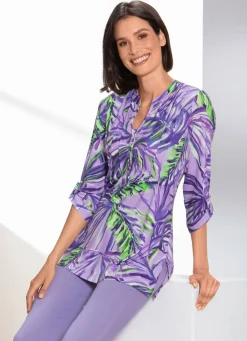Discount BADER Shirt-Tunika mit farbbrillantem Druck LILA-FLIEDER-BUNT