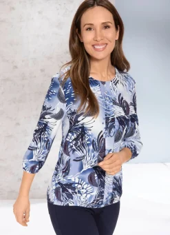 BADER Shirt-Tunika mit Schmuckknöpfen MARINE-ECRU-BLAU