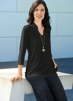 Clearance KLAUS MODELLE MADE IN GERMANY hirt-Tunika it tehkragen SCHWARZ
