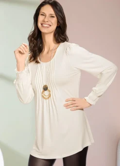 Discount BADER Shirt-Tunika mit tollen Ärmelabschlüssen ECRU