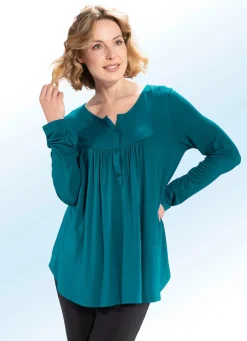 Discount BADER Shirt-Tunika mit rundem Halsausschnitt PETROL