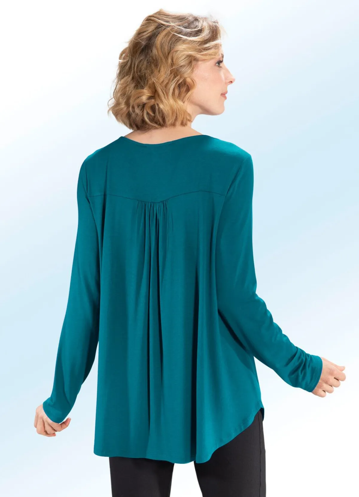 Discount BADER Shirt-Tunika mit rundem Halsausschnitt PETROL