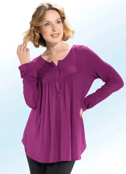 Hot BADER Shirt-Tunika mit rundem Halsausschnitt BEERE