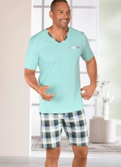 Best BADER Shorty, 3 teilig, mit zwei Oberteilen und einer Hose KHAKI-MINT-BUNT