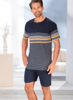 Discount BADER Shorty mit Knopfleiste MARINE-GELB