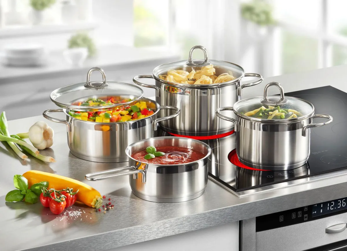 Best SILIT Kochtopf-Set, 7-teilig EDELSTAHL