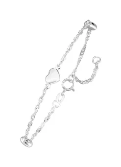 Best BADER Singapurketten-Armband mit drei Herzen