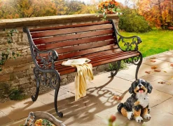 Outlet BADER 2-Sitzer-Gartenbank Straßburg SCHWARZ-BRAUN