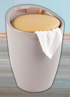 Hot BADER Sitzhocker mit Stauraum TAUPE
