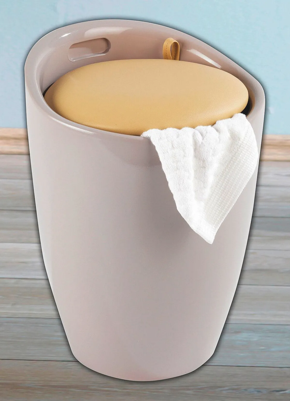 Hot BADER Sitzhocker mit Stauraum TAUPE