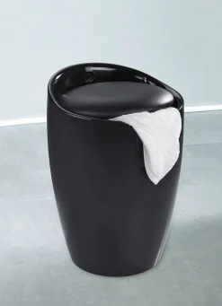 BADER Sitzhocker mit Stauraum SCHWARZ