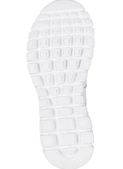 Best Skechers , trendige Damen-Slipper, aus gestricktem Mesh-Material WEISS-ROSÉGOLD