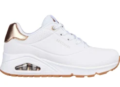 Sale Skechers , bequeme Damen-Sneaker, mit sichtbarem Luftpolster WEISS-GOLD
