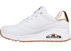 Sale Skechers , bequeme Damen-Sneaker, mit sichtbarem Luftpolster WEISS-GOLD