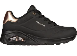 Clearance Skechers , bequeme Damen-Sneaker, mit sichtbarem Luftpolster SCHWARZ-GOLD