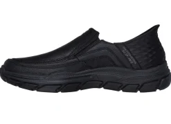 New Skechers , bequeme Herren-Slipper, mit geformter Slip-Ins Fersenplatte SCHWARZ