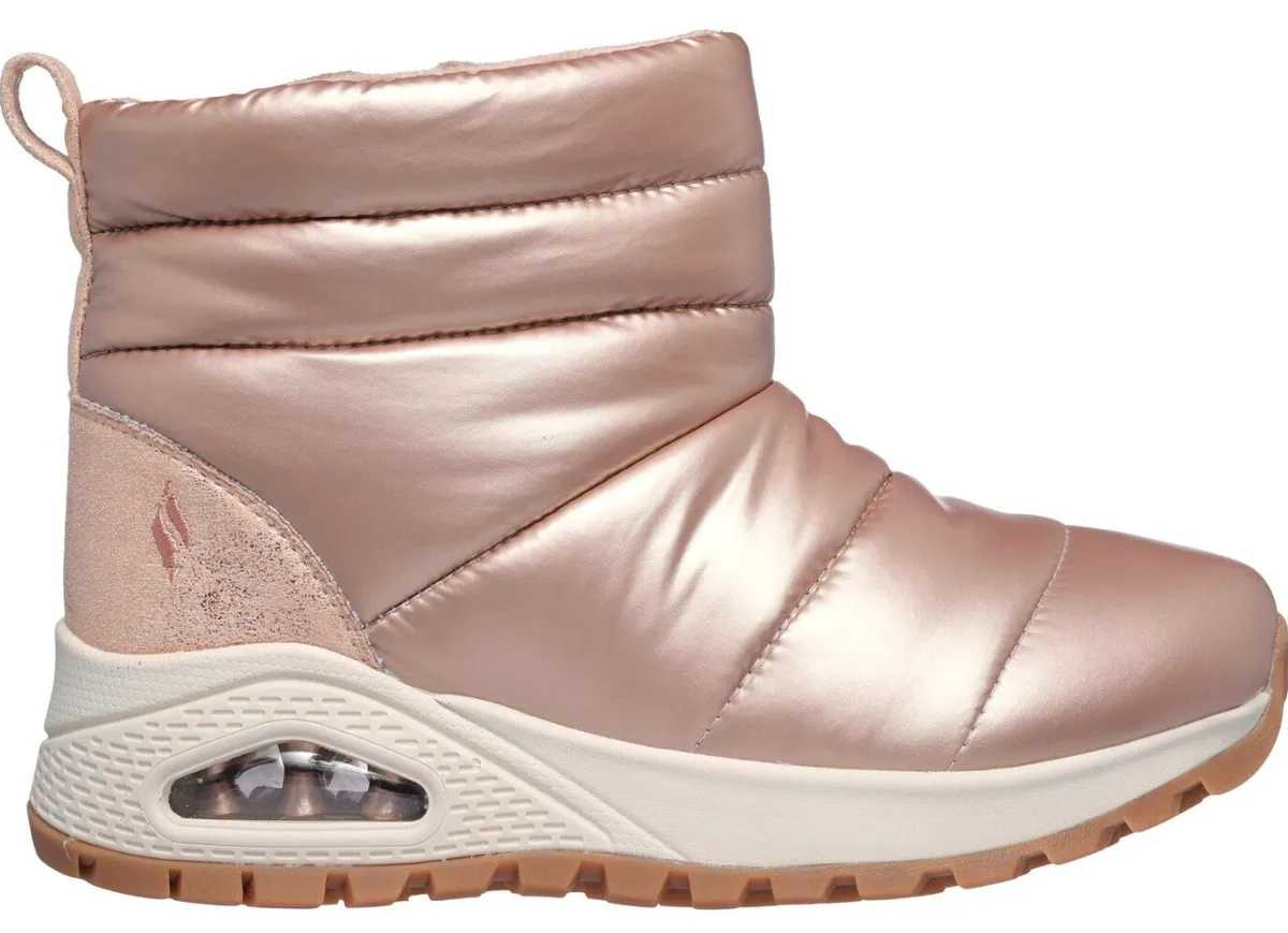 Best Skechers , gefütterte Damen-Boots, Winterschuhe, mit Reißverschluss ROSÉGOLD