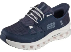 Best Skechers , Herren-Sneaker, mit geformter Slip-Ins Fersenplatte MARINE
