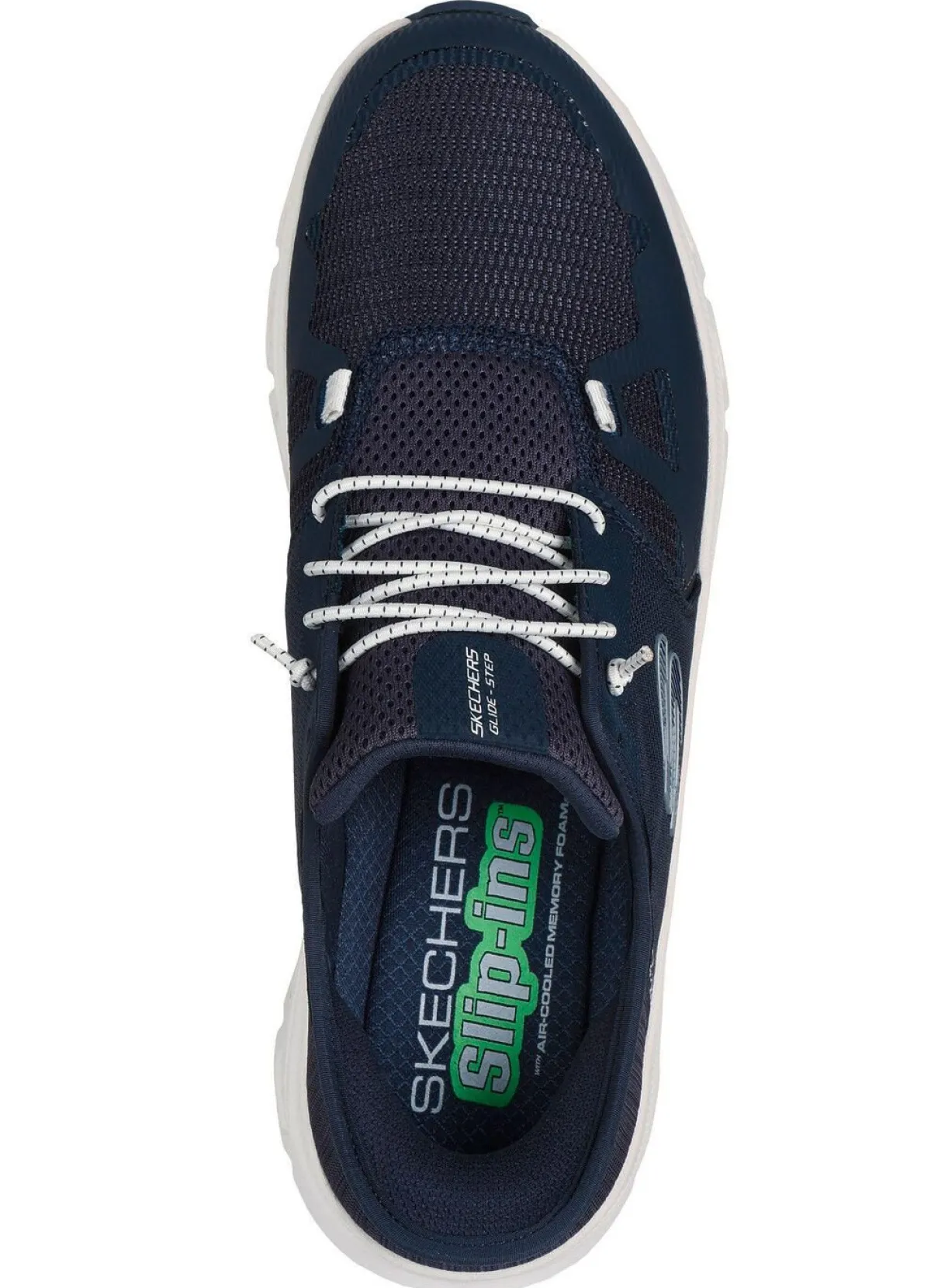 Best Skechers , Herren-Sneaker, mit geformter Slip-Ins Fersenplatte MARINE
