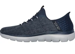 New Skechers , Herren-Sneaker, mit geformter Slip-Ins Fersenplatte MARINE