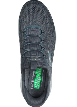 Hot Skechers , Herren-Sneaker, mit geformter Slip-Ins Fersenplatte ANTHRAZIT