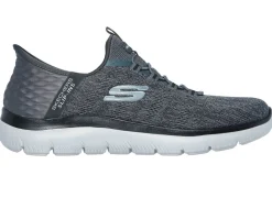 Hot Skechers , Herren-Sneaker, mit geformter Slip-Ins Fersenplatte ANTHRAZIT