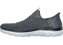 Hot Skechers , Herren-Sneaker, mit geformter Slip-Ins Fersenplatte ANTHRAZIT