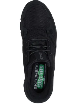 Best Skechers , Herren-Sneaker, mit geformter Slip-Ins Fersenplatte SCHWARZ