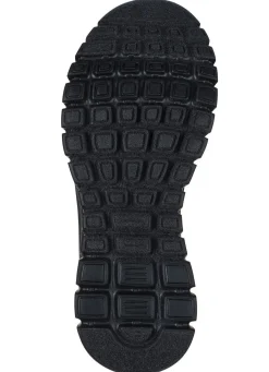 Skechers , klassiche Damen-Slipper, aus Synthetik und elastischem Strick-Material SCHWARZ