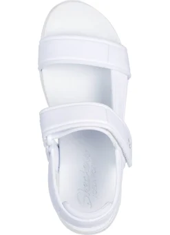 Clearance Skechers Sandale aus dehnbarem Textilmaterial WEISS