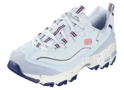 Discount Skechers Schnür-Sneaker mit Veloursleder-Besätzen BLAU-PINK