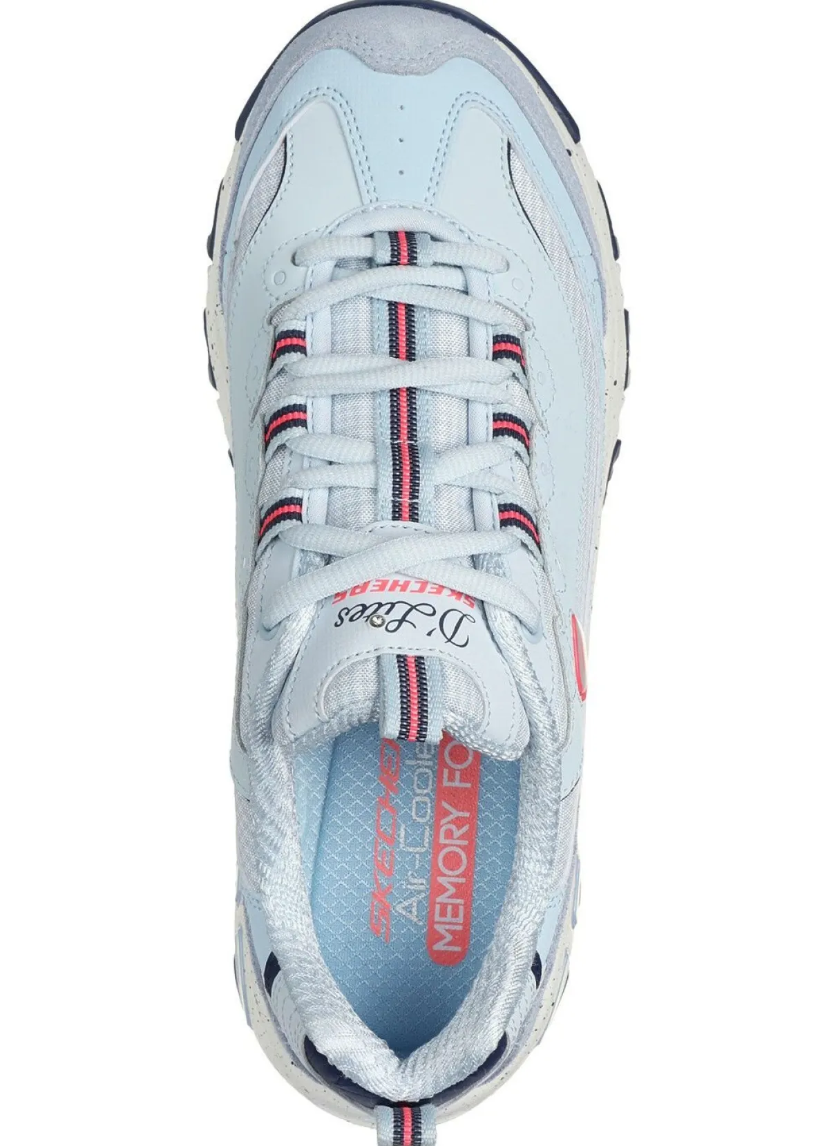 Discount Skechers Schnür-Sneaker mit Veloursleder-Besätzen BLAU-PINK